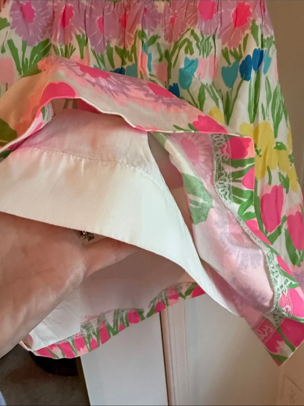 Lilly Pulitzer Floral Tiered Sundress in Pink, Yellow, Blue & Green - Picture 3 of 10